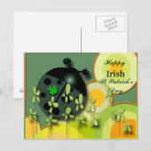 Carte Postale Ladybug très irlandais (Devant / Derrière)