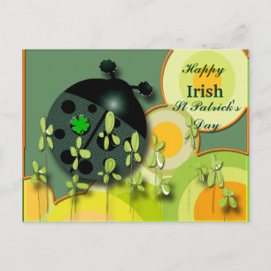 Carte Postale Ladybug très irlandais