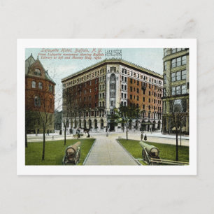 Carte Postale Lafayette Hotel, Buffalo, NY 1909 Vintage