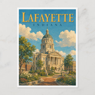 Carte Postale Lafayette Indiana Courthouse Dome GeoSaga