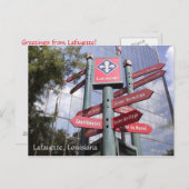 Carte postale Lafayette, Louisiane (Devant / Derrière)