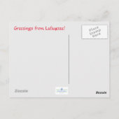 Carte postale Lafayette, Louisiane (Dos)