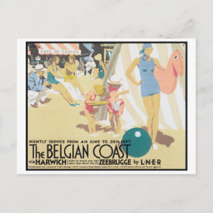 Carte Postale L'affiche de voyage de la côte belge