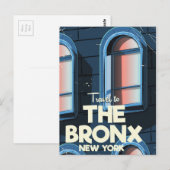 Carte Postale L'affiche de voyage du Bronx New York City (Devant / Derrière)