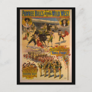 Carte Postale L'affiche occidentale sauvage historique de Bill