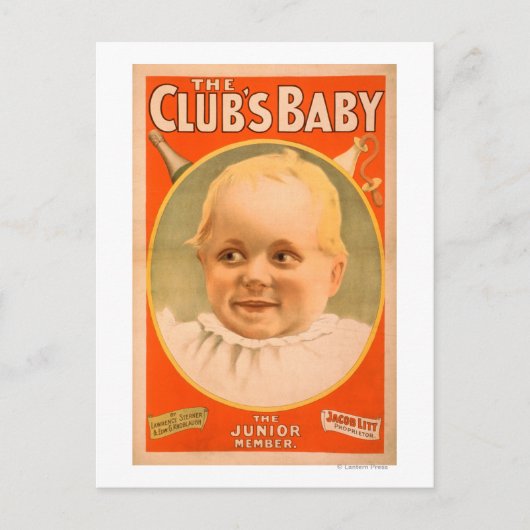 Carte Postale L'affiche théâtrale pour bébés du Club (Devant)