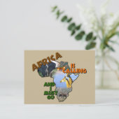 Carte Postale L'Afrique appelle le collage de la faune (Debout devant)