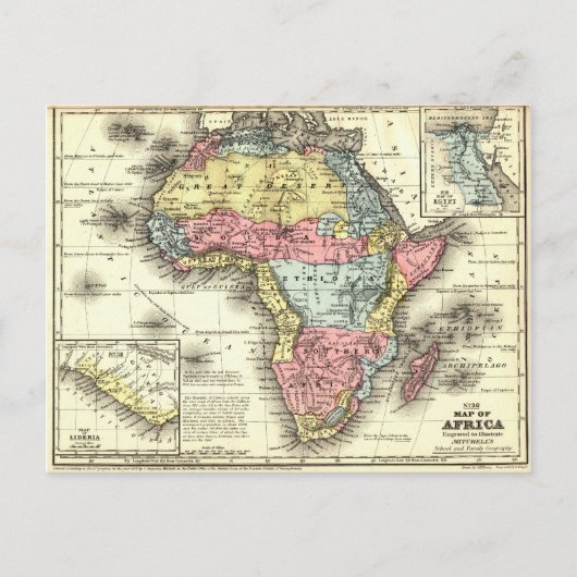 Carte Postale L'Afrique en 1867 (Devant)