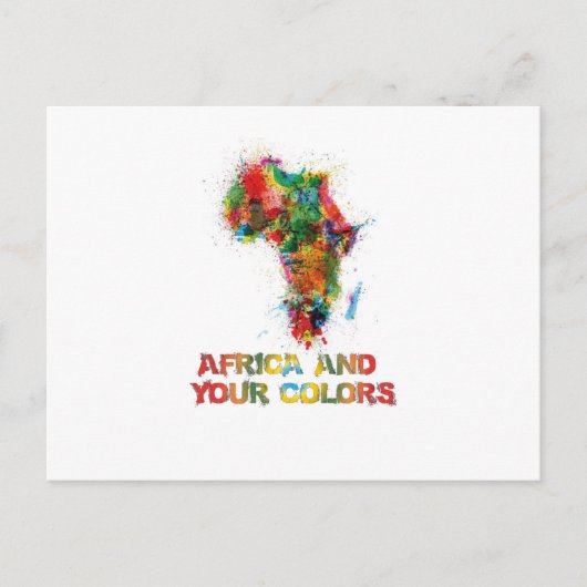Carte Postale L'Afrique et vos couleurs (Devant)