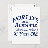 Carte Postale L'âge de 90 ans le plus impressionnant du monde (Devant / Derrière)