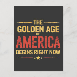 Carte Postale L'âge d'or de l'Amérique commence maintenant