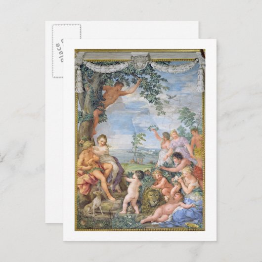 Carte Postale L'âge d'or (fresque) (Devant / Derrière)