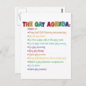 Carte Postale L'agenda gay (Devant / Derrière)