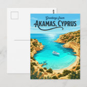 Carte Postale Lagon Bleu, Akamas Chypre (Devant / Derrière)