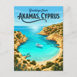Carte Postale Lagon Bleu, Akamas Chypre