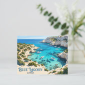 Carte Postale Lagon Bleu, Akamas Chypre (Debout devant)