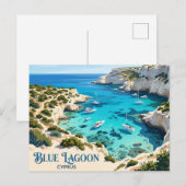 Carte Postale Lagon Bleu, Akamas Chypre (Devant / Derrière)