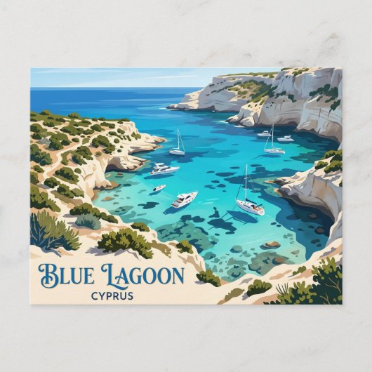 Carte Postale Lagon Bleu, Akamas Chypre (Devant)