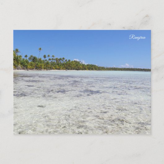 Carte Postale Lagon bleu de Rangiroa (Devant)
