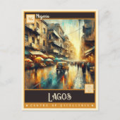 Carte Postale Lagos, Nigeria | Peinture Vintage (Devant)