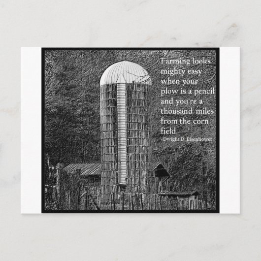 Carte Postale L'agriculture semble très facile... (Devant)