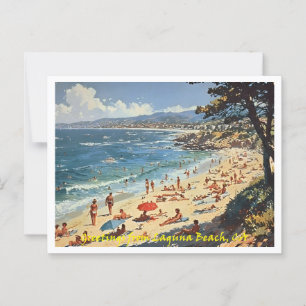 Carte Postale Laguna Beach CA, Illustration de voeux