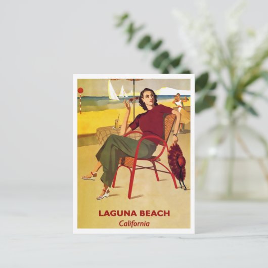Carte Postale Laguna Beach, Californie, Voyage Retro (Debout devant)