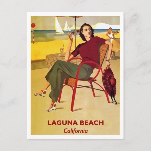 Carte Postale Laguna Beach, Californie, Voyage Retro (Devant)