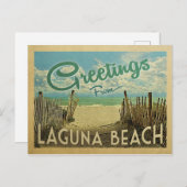 Carte Postale Laguna Beach Vintage voyage (Devant / Derrière)