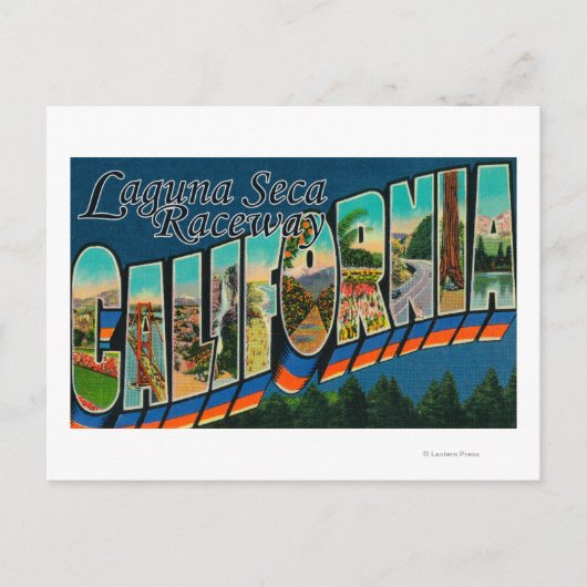 Carte Postale Laguna Seca Raceway, CA - Scènes de grandes lettre (Devant)