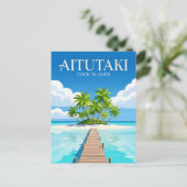 Carte Postale Lagune d'Aitutaki Îles Cook (Debout devant)