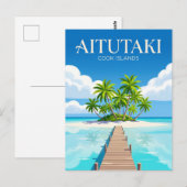Carte Postale Lagune d'Aitutaki Îles Cook (Devant / Derrière)