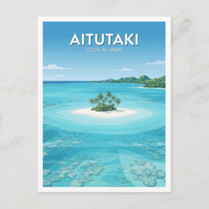Carte Postale Lagune d'Aitutaki, îles Cook Arutanga