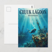 Carte Postale Lagune de Chuuk Micronésie (Devant / Derrière)