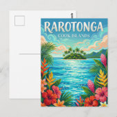 Carte Postale Lagune de Muri Îles Cook (Devant / Derrière)