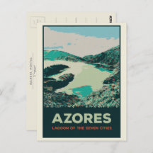 Lagune des Açores de 7 villes illustration Portuga