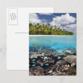 Carte Postale Lagune tropicale dans l'atoll d'Ari du Sud dans la (Devant / Derrière)