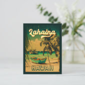 Carte Postale Lahaina Hawaii Palmiers rétro 80s Souvenirs (Debout devant)