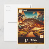Carte Postale Lahaina, Hawaii | VINTAGE (Devant / Derrière)