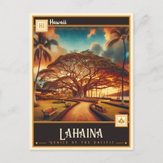 Carte Postale Lahaina, Hawaii | VINTAGE (Devant)