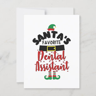 Carte Postale L'aide dentaire préférée du Père Noël Noël Santa