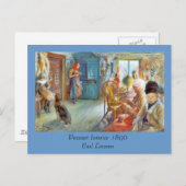 Carte Postale L'aiguille de grand-mère (Intérieur paysan) (Devant / Derrière)