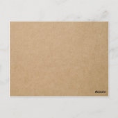 CARTE POSTALE LAINE RUSTIQUE | NUMÉROS DE TABLEAU (Dos)