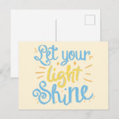 Carte Postale Laisser Briller Votre Lumière (Devant / Derrière)