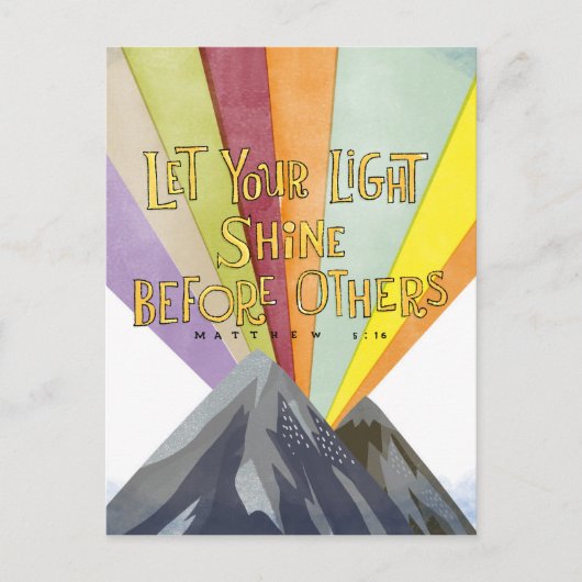 Carte Postale Laisser Briller Votre Lumière (Devant)