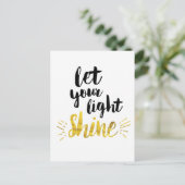 Carte Postale Laisser Briller Votre Lumière (Debout devant)