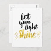 Carte Postale Laisser Briller Votre Lumière (Devant / Derrière)