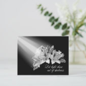 Carte Postale Laisser La Lumière Éclater De L'Obscurité (Debout devant)