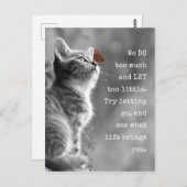 Carte Postale Laisser la vie Citation motivationnelle (Devant / Derrière)