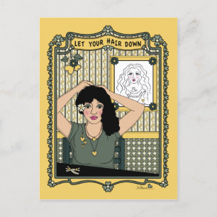 Carte Postale Laisser tomber les cheveux
